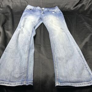 Maiurices WOMENS light‎ wash wider leg jeans